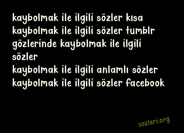 Kaybolmak