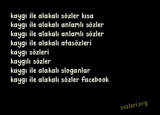 Kaygı