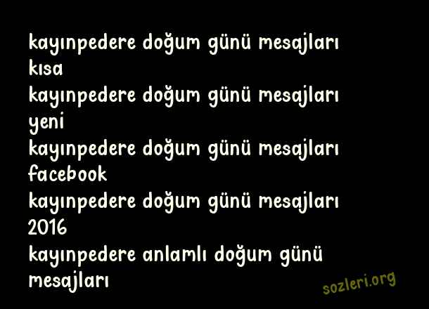 Kayınpedere Doğum Günü