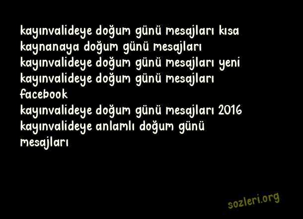 Kayınvalideye Doğum Günü