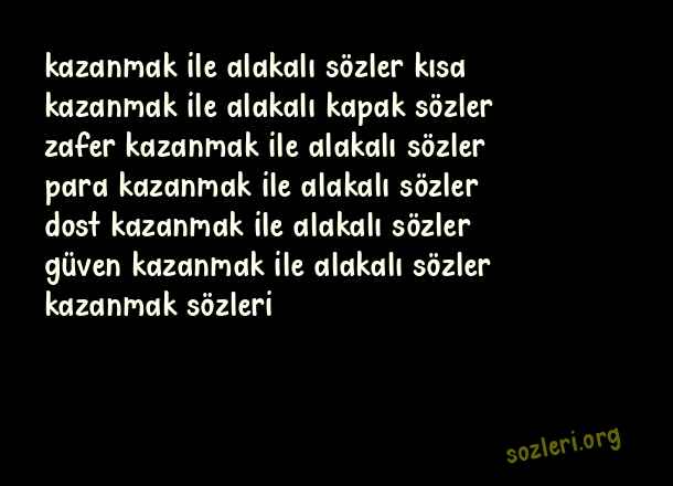 Kazanmak