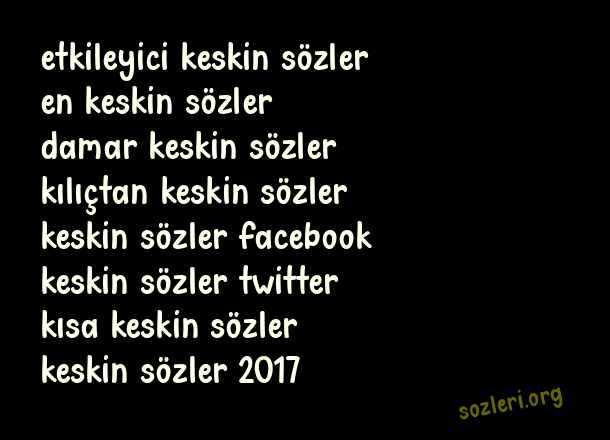 Keskin Sözler