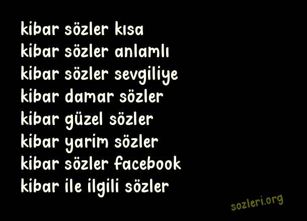 Kibar Sözler