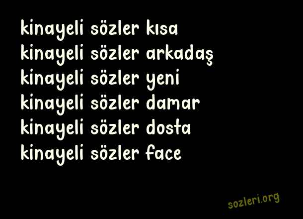 Kinayeli Sözler