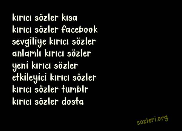 Kırıcı Sözler
