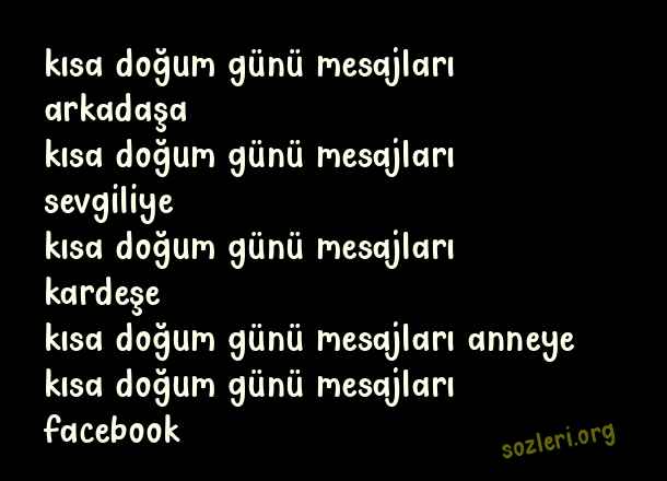 Kısa Doğum Günü