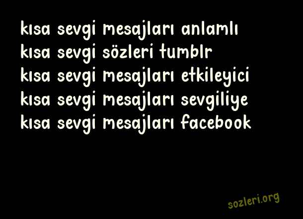 Kısa Sevgi