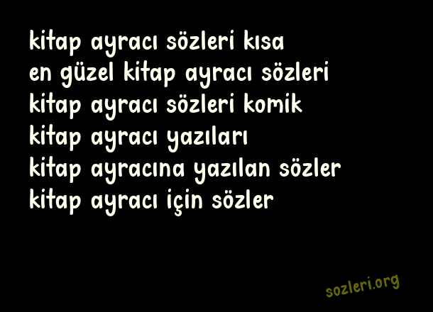Kitap Ayracı
