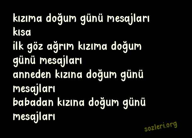 Kızıma Doğum Günü