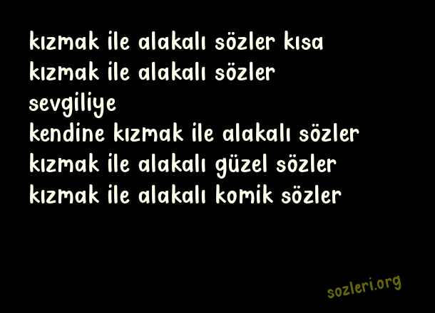Kızmak