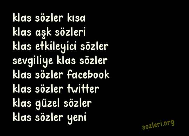 Klas Sözler