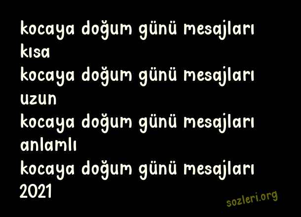 Kocaya Doğum Günü