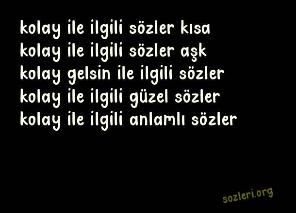 Kolay