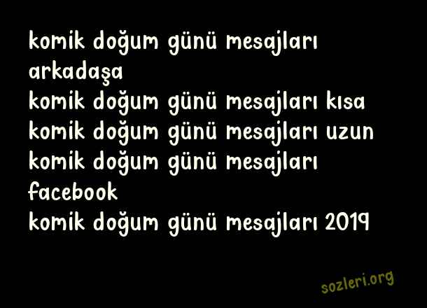 Komik Doğum Günü