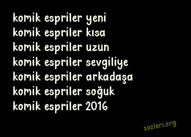 Komik Espriler