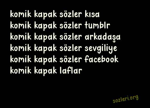 Komik Kapak Sözler