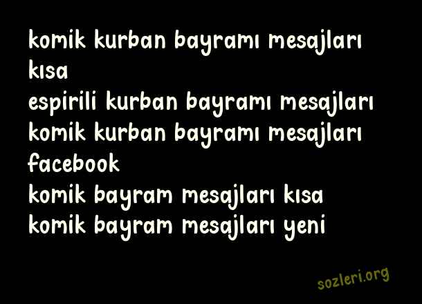 Komik Kurban Bayramı