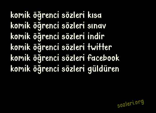 Komik Öğrenci