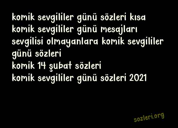 Komik Sevgililer Günü