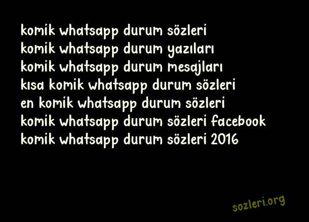Komik Whatsapp Durum