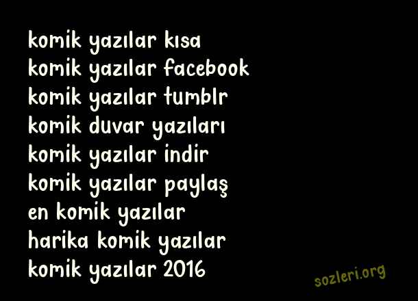 Komik Yazılar