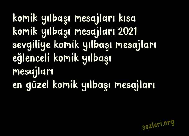Komik Yılbaşı