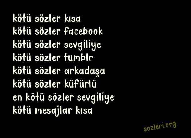 Kötü Sözler