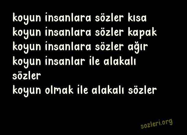 Koyun İnsanlara Sözler