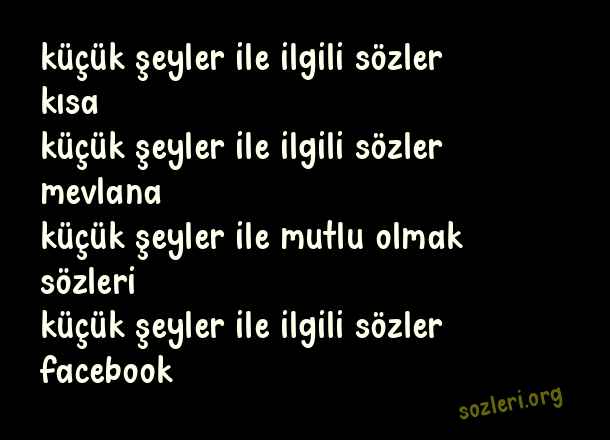 Küçük Şeyler