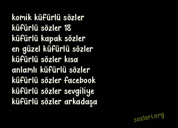 Küfürlü Sözler