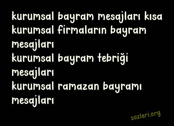 Kurumsal Bayram