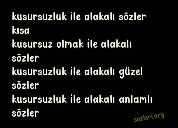 Kusursuzluk