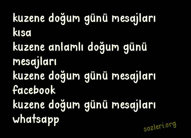 Kuzene Doğum Günü