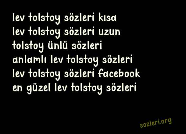 Lev Tolstoy