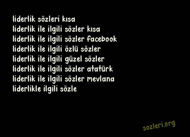 Liderlik