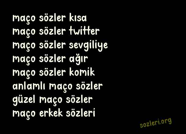 Maço Sözler