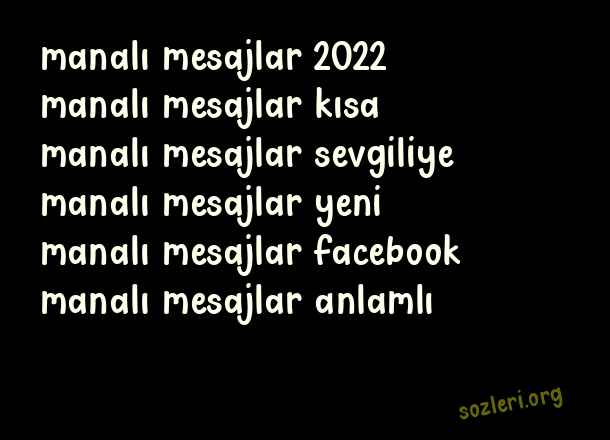 Manalı Mesajlar