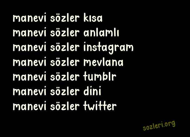 Manevi Sözler