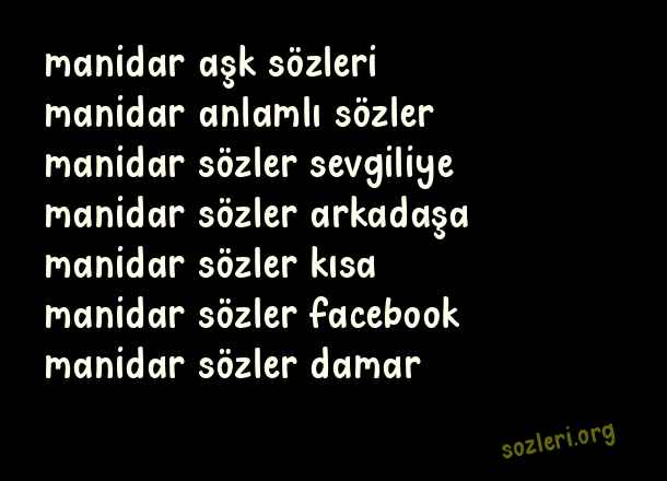 Manidar Sözler