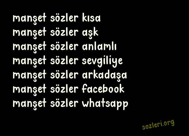 Manşet Sözler