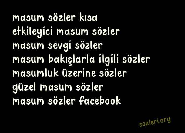 Masum Sözler