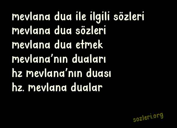 Mevlana Dua