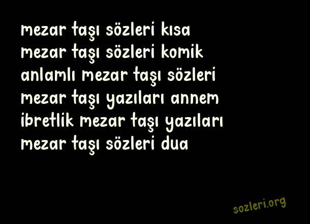 Mezar Taşı
