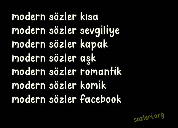 Modern Sözler