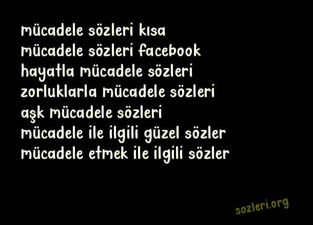 Mücadele
