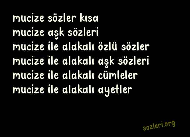 Mucize Sözler