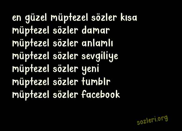 Müptezel Sözler