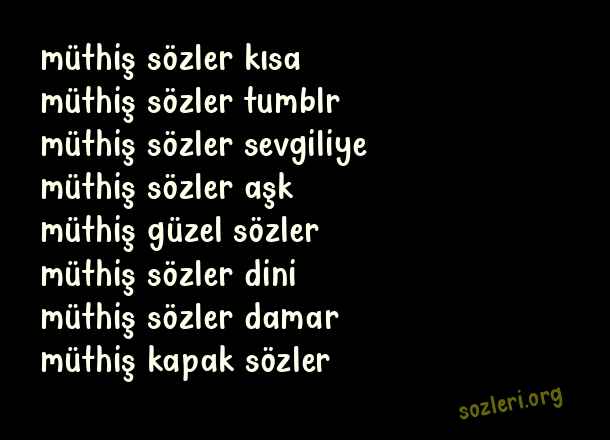 Müthiş Sözler