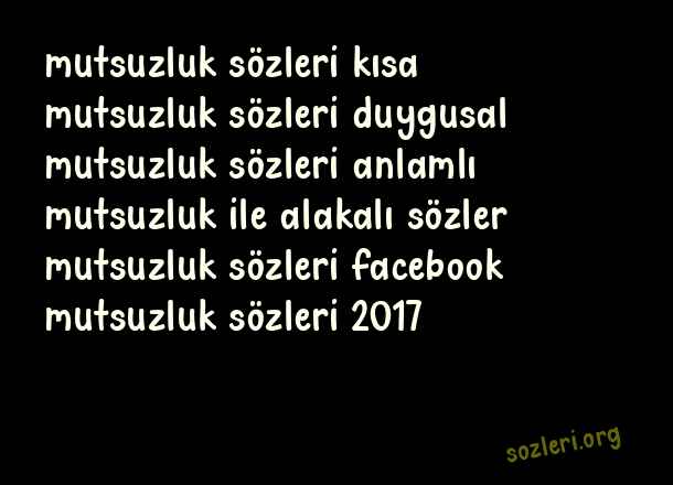 Mutsuzluk
