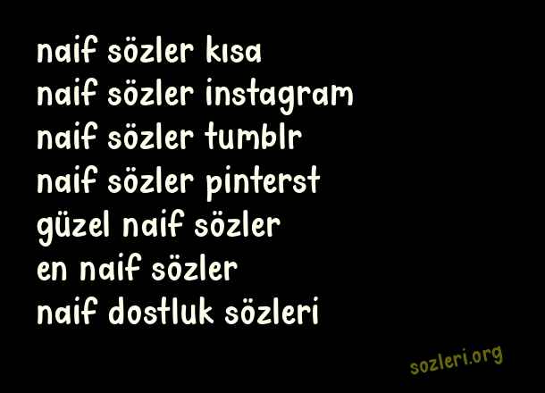 Naif Sözler